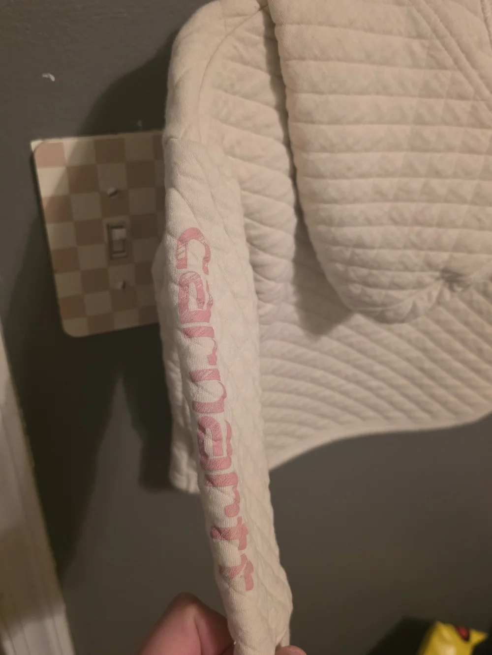 Carhartt Kids Quilted Cream Half-Zip Hoodie